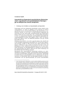 Unwortkritik als Gegenstand sprachkritischer Wortschatzarbeit. Linguistische und sprachdidaktische Überlegungen am Beispiel des Unworts Herdprämie.