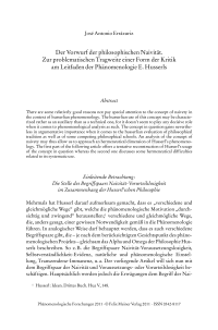 Der Vorwurf der philosophischen Naivität