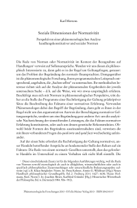 Soziale Dimension der Normativität