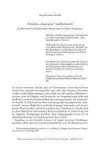 Zwischen „cheap grace“ und Rachsucht