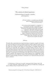 The varieties of ethical experience