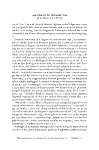 Gedenkwort für Heinrich Hüni