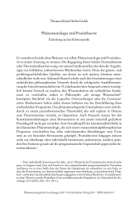 Phänomenologie und Praxistheorie