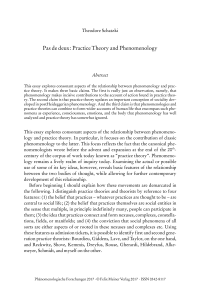 Pas de deux: Practice Theory and Phenomenology
