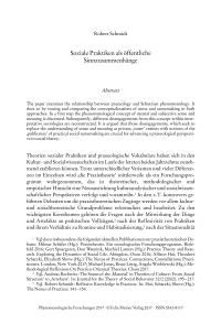 Soziale Praktiken als öffentliche Sinnzusammenhänge