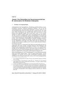 ‚Gestalt‘. Eine Denkstilfigur der Sprachwissenschaft des 20. Jahrhunderts. Ein Rückblick in Beispielen