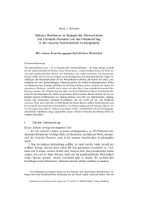 Balzacs Realismus im Spiegel des Wortschatzes der Comédie Humaine und sein Niederschlag in der neueren französischen Lexikographie 