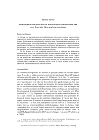 Phénomènes de réduction et métacommunication dans des sms français. Une analyse empirique 