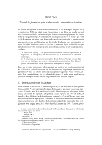 Phraséologismes français et allemands. Une étude contrastive. 