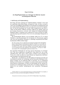 Zur Begriffsgeschichte von ,Portugal' im Rahmen neuerer archäologischer Befunde 