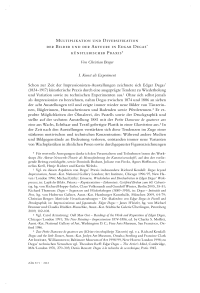 Multiplikation und Diversifikation der Bilder und der Akteure in Edgar Degas' künstlerischer Praxis 