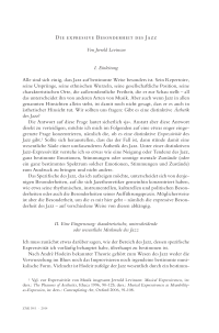 Die expressive Besonderheit des Jazz 