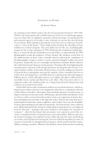 Summary of Papers 