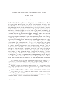 Art History and Visual Culture without World