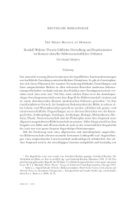 The Make-Believe of Mimesis – Kendall Waltons Theorie bildlicher Darstellung und Repräsentation im Kontext aktueller bildwissenschaftlicher Debatten 