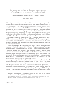 Les historiens de l’art au Congres internationald’esthétique et de science de l’art de Paris (1937)