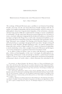 Berensonian Formalism and Pragmatist Perception