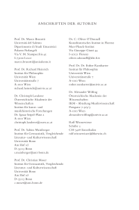 Anschriften der Autoren