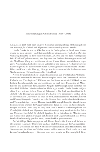 Inhalt / Erinnerung /Abstracts