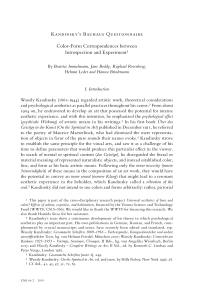  Kandinsky’s Bauhaus Questionnaire