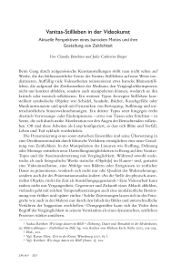 Vanitas-Stillleben in der Videokunst