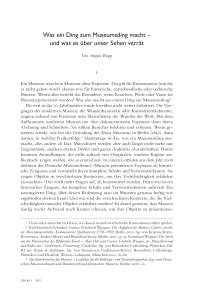 Was ein Ding zum Museumsding macht – und was es über unser Sehen verrät