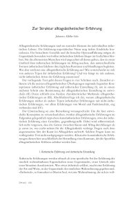 Zur Struktur alltagsästhetischer Erfahrung