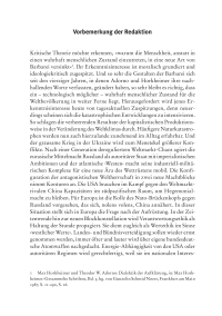 Vorbemerkung der Redaktion