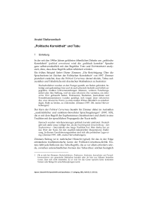 „Politische Korrektheit“ und Tabu