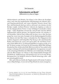 Kulturindustrie und Musik