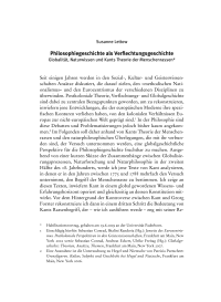 Philosophiegeschichte als Verflechtungsgeschichte