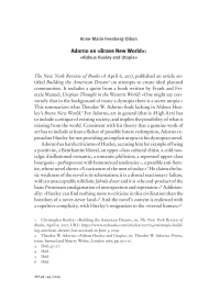 Adorno on »Brave New World«