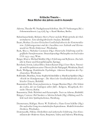 Kritische Theorie – Neue Bücher des Jahres 2018 in Auswahl