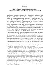 »Der Schatten des wildesten Interesses«