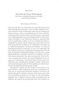 Das Ende der Neuen Weltordnung