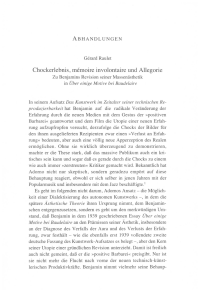 Chockerlebnis, mémoire involontaire und Allegorie