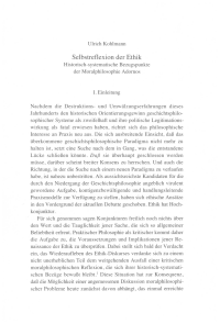 Selbstreflexion der Ethik