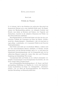 Politik als Theater