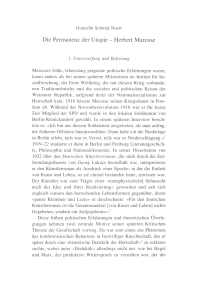 Die Permanenz der Utopie - Herbert Marcuse