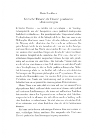 Kritische Theorie als Theorie praktischer Idealisierungen