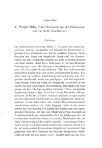 C. Wright Mills, Franz Neumann und die Diskussion um die zivile Gesellschaft