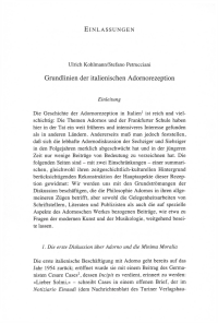 Grundlinien der italienischen Adornorezeption