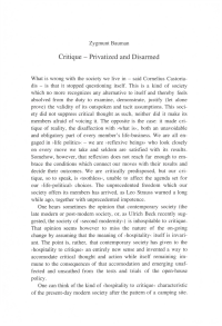Critique - Privatized and Disarmed