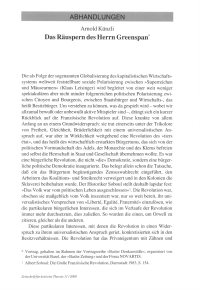 Das Räuspern des Herrn Greenspan