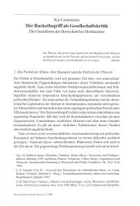 Der Racketbegriffals Gesellschaftskritik