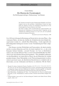 Die Illusion der Formlosigkeit