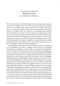 Denken als Geste