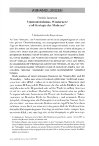 Spätmodernismus. Wiederkehr und Ideologie der Moderne