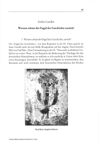 Warum schaut der Engel der Geschichte zurück?