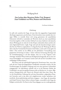 Das Lachen über Monsieur Hulot (Tati, Bergson)